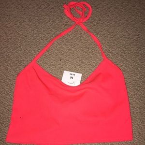 Neon halter crop too